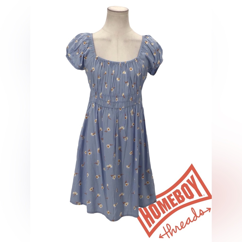 BILLABONG Floral Blue Top size medium